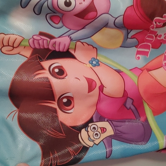 Dora and Boots one piece  pink and blue swimming bathing suit size 6x - Picture 2 of 8